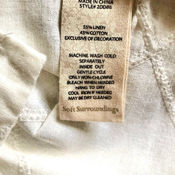 Soft Surroundings Brinley Shirt Textured Linen Blend in White - Picture 7 of 9
